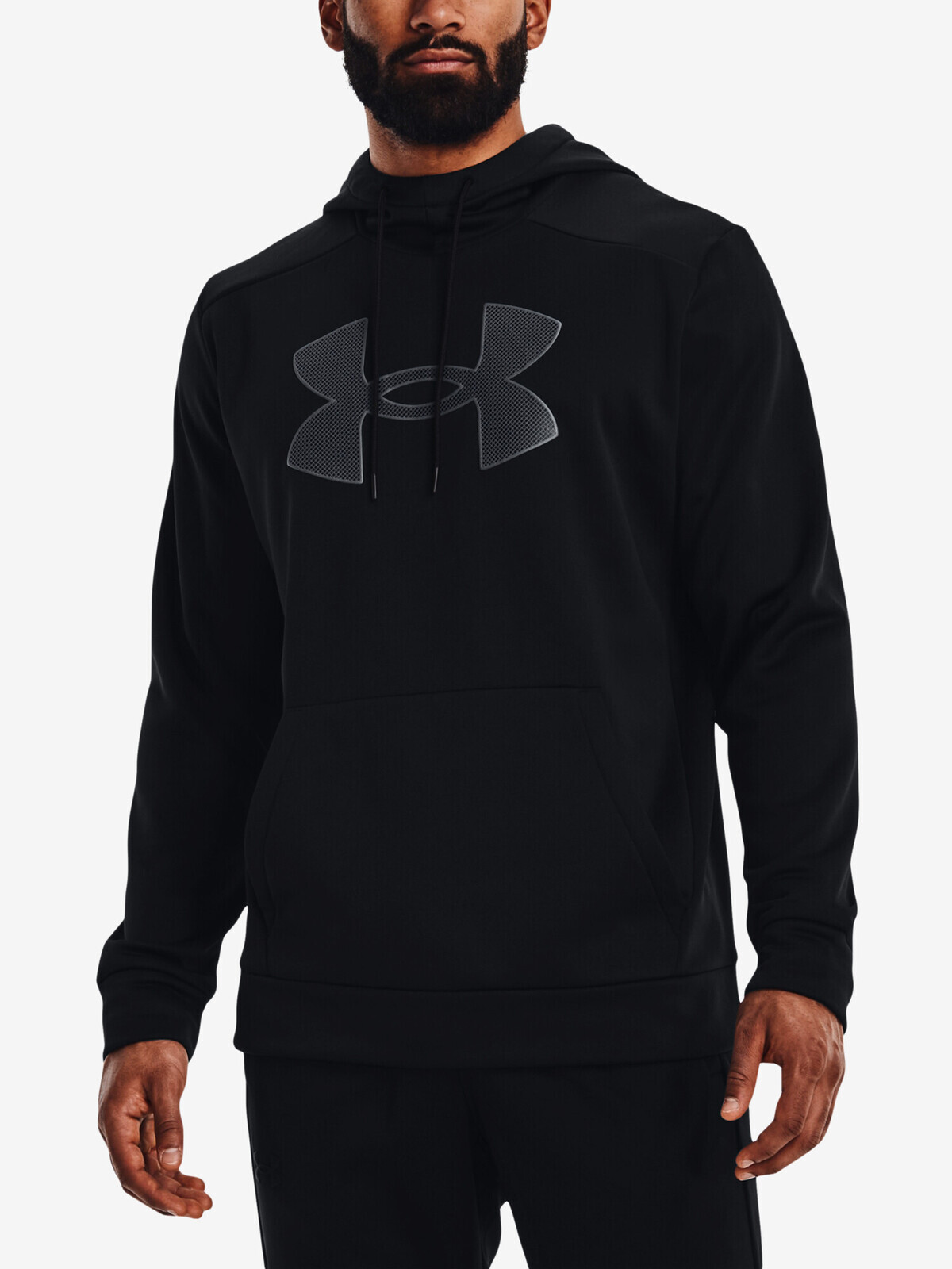Under Armour Sweatshirt UA Armour Fleece Big Logo HD-BLK - Mens