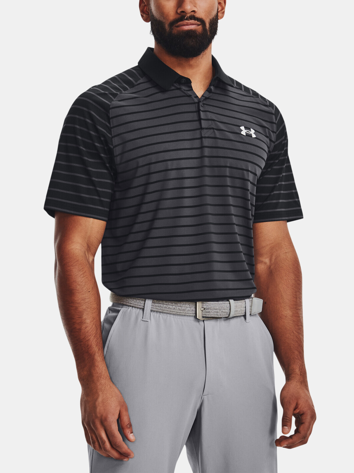 Under Armour T-Shirt UA Iso-Chill Mix Stripe Polo-BLK - Men