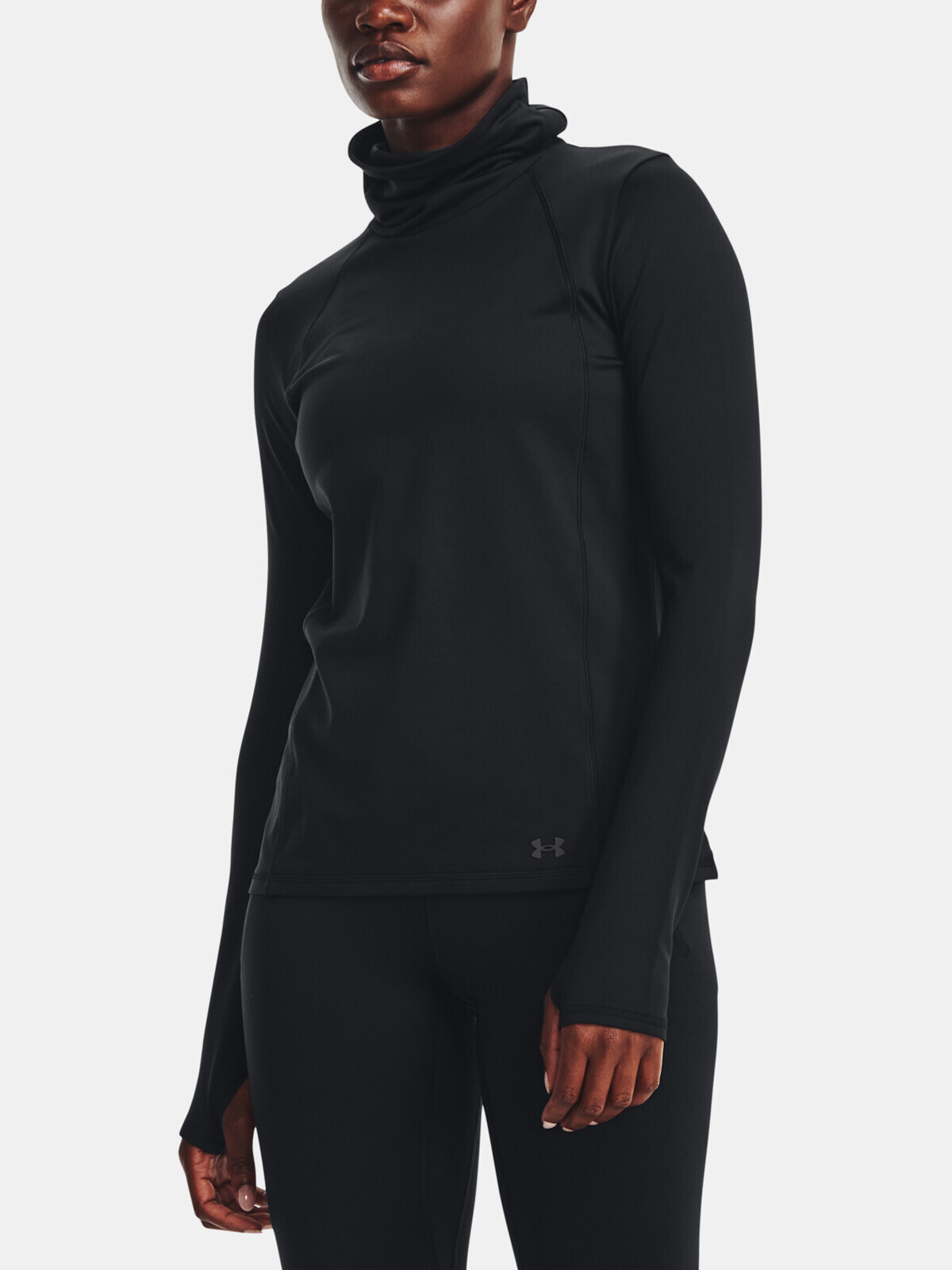 Čierne dámske tričko Under Armour UA Meridian CW Funnel Neck