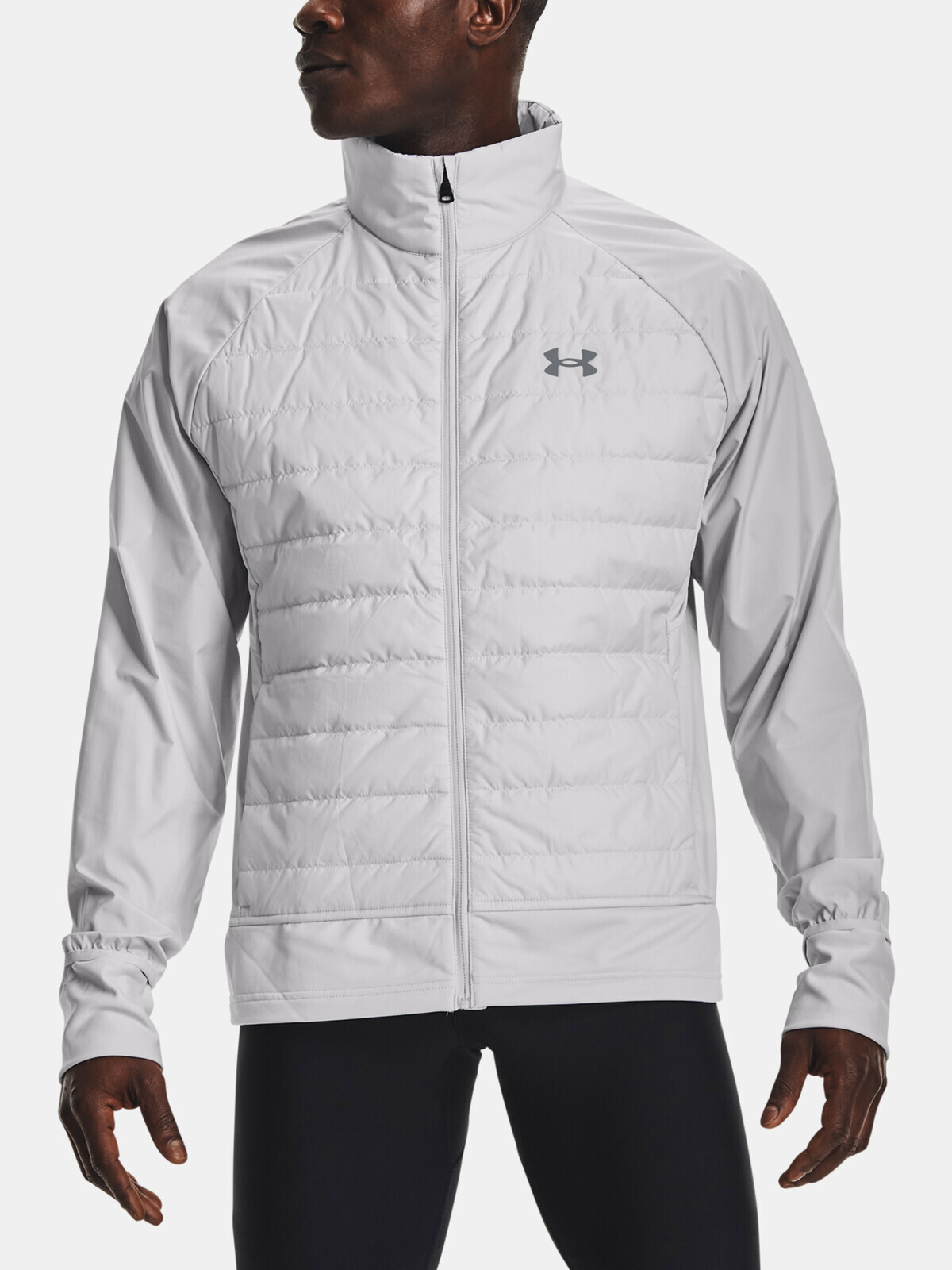 Under Armour Jacket Run Insulate Hybrid Jacket-GRY - Men
