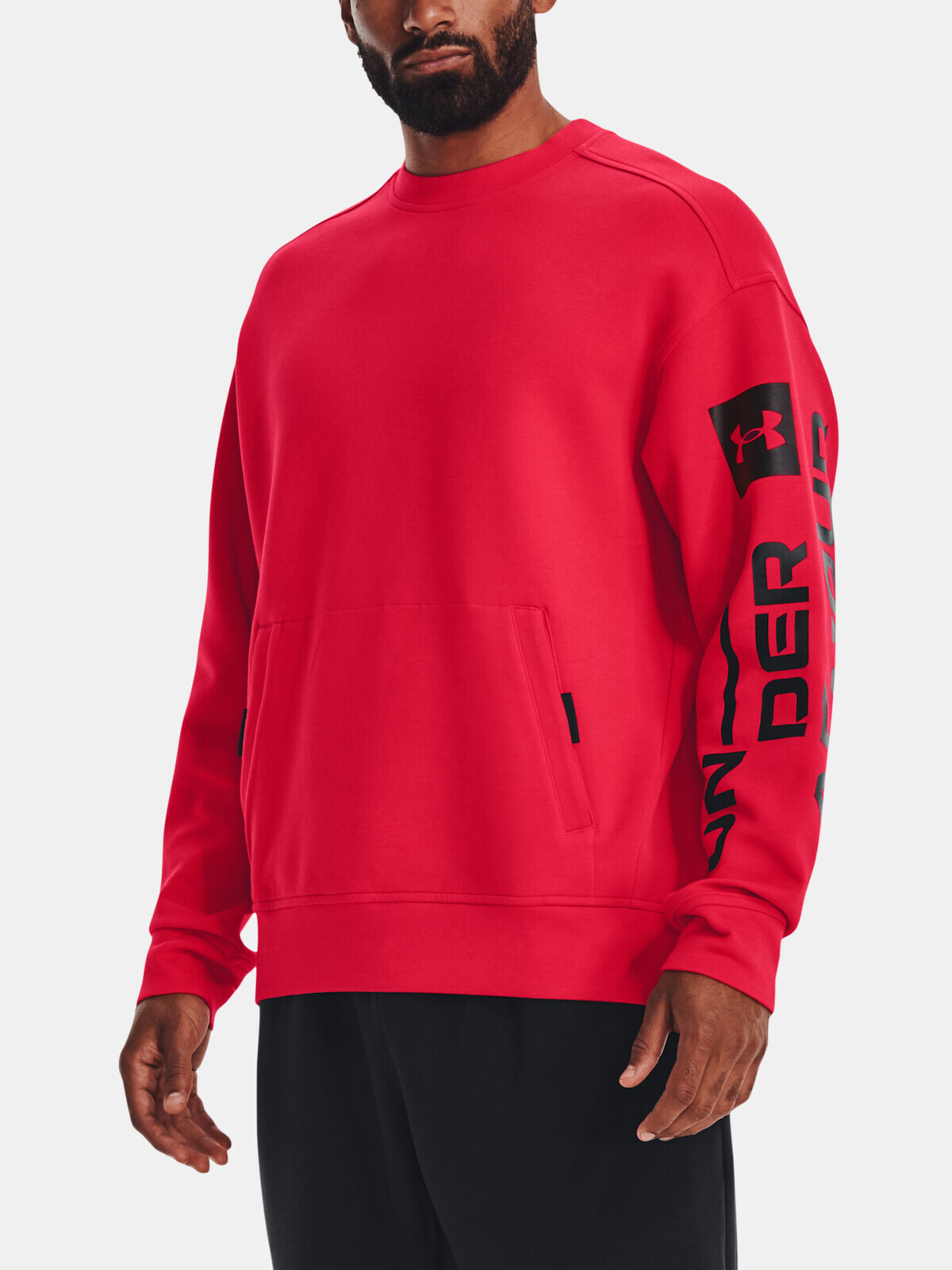 Under Armour Sweatshirt UA Summit Knit Graphic Crew-RED - unisex