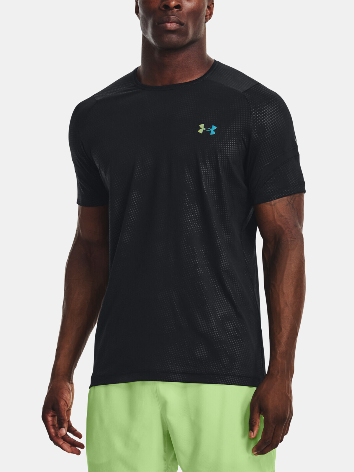 Under Armour UA Rush Emboss SS-BLK T-Shirt - Mens