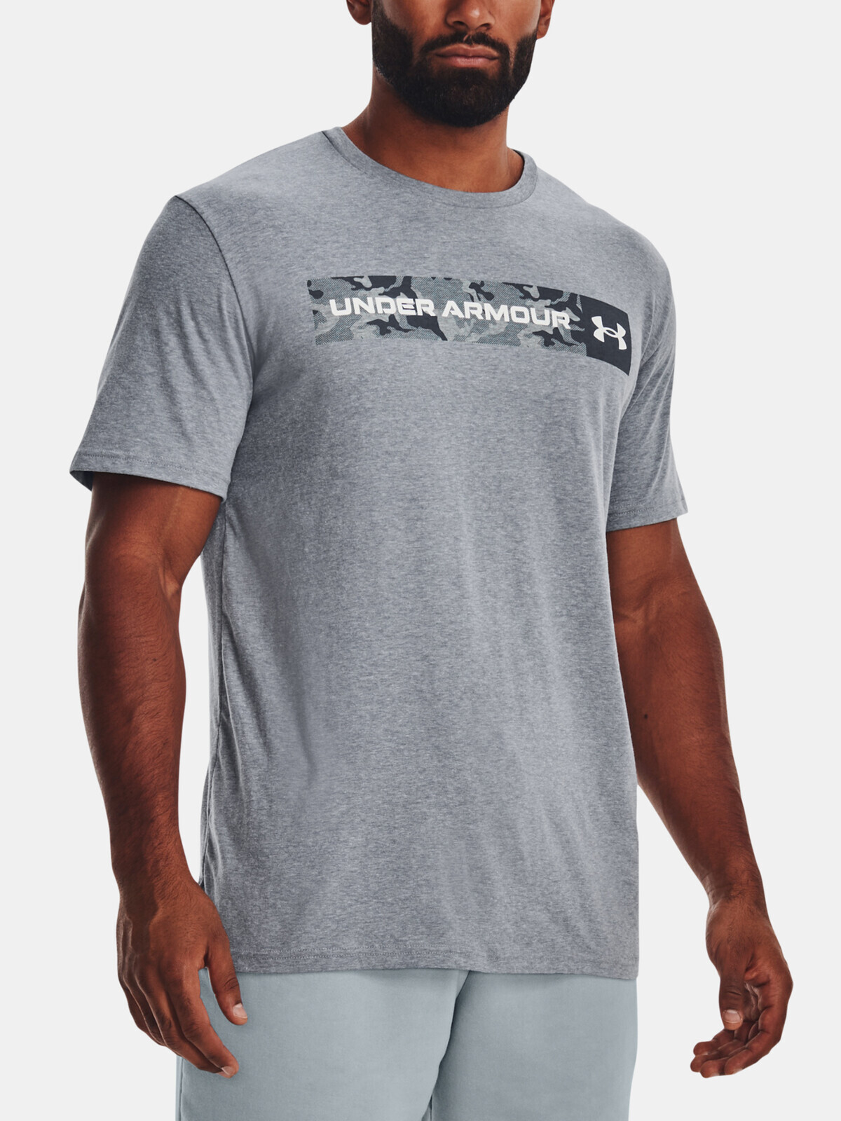 Under Armour T-Shirt UA CAMO CHEST STRIPE SS-GRY - Men