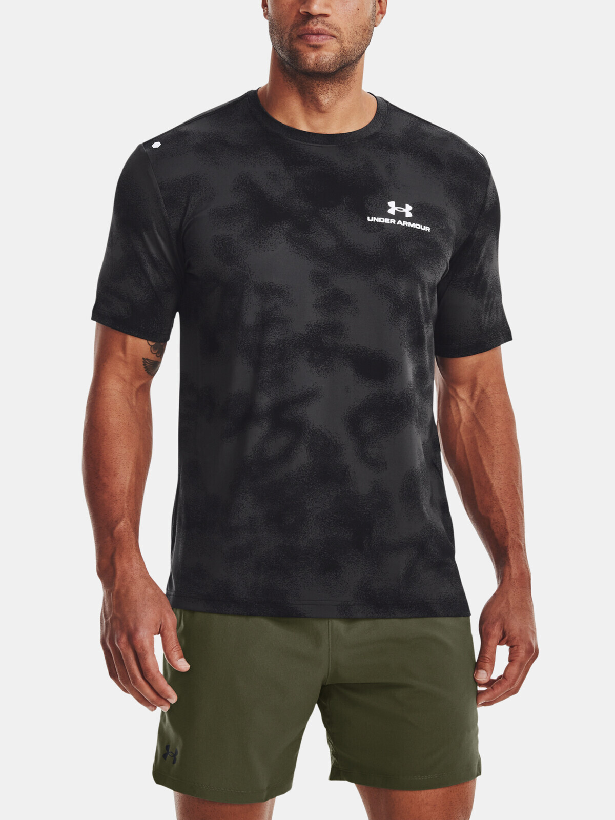 Čierne športové tričko Under Armour UA Rush Energy Print SS