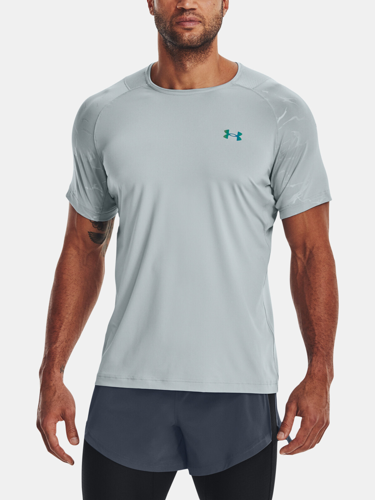 Under Armour UA Rush Emboss SS-BLU T-Shirt - Men's