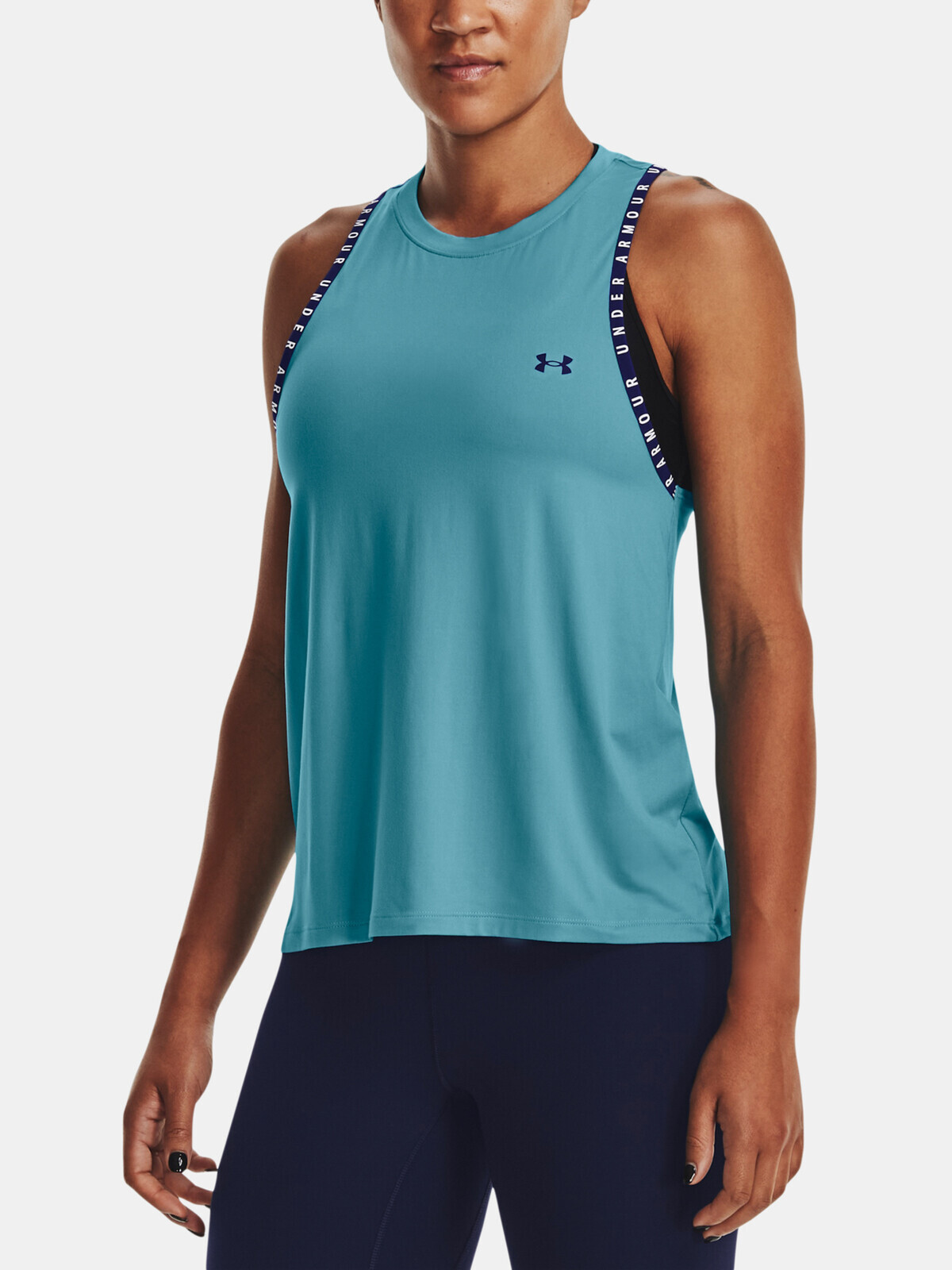 Under Armour Tank Top Knockout Novelty Tank-BLU - Women