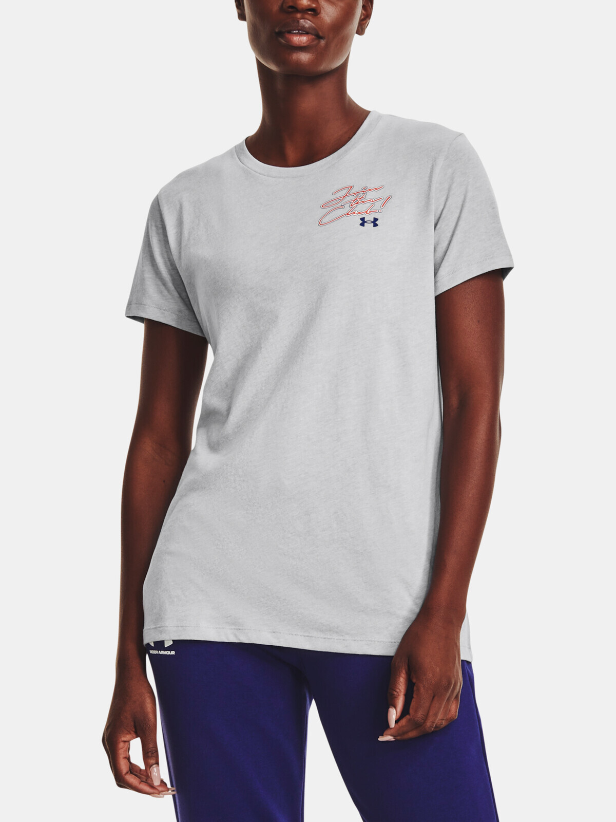 Svetlosivé dámske športové tričko Under Armour UA Join The Club