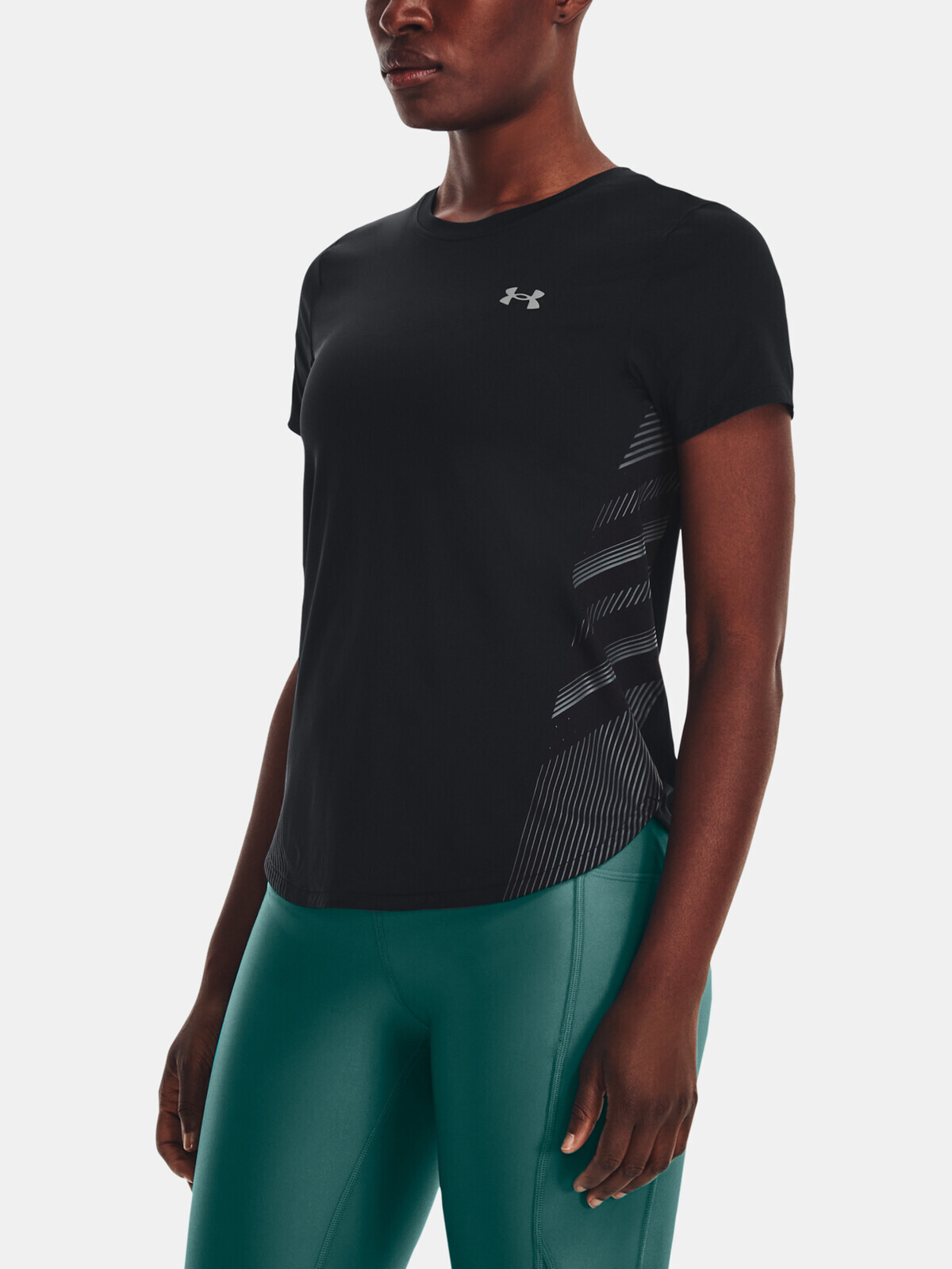 Čierne dámske športové tričko Under Armour UA Iso-Chill Laser Tee II