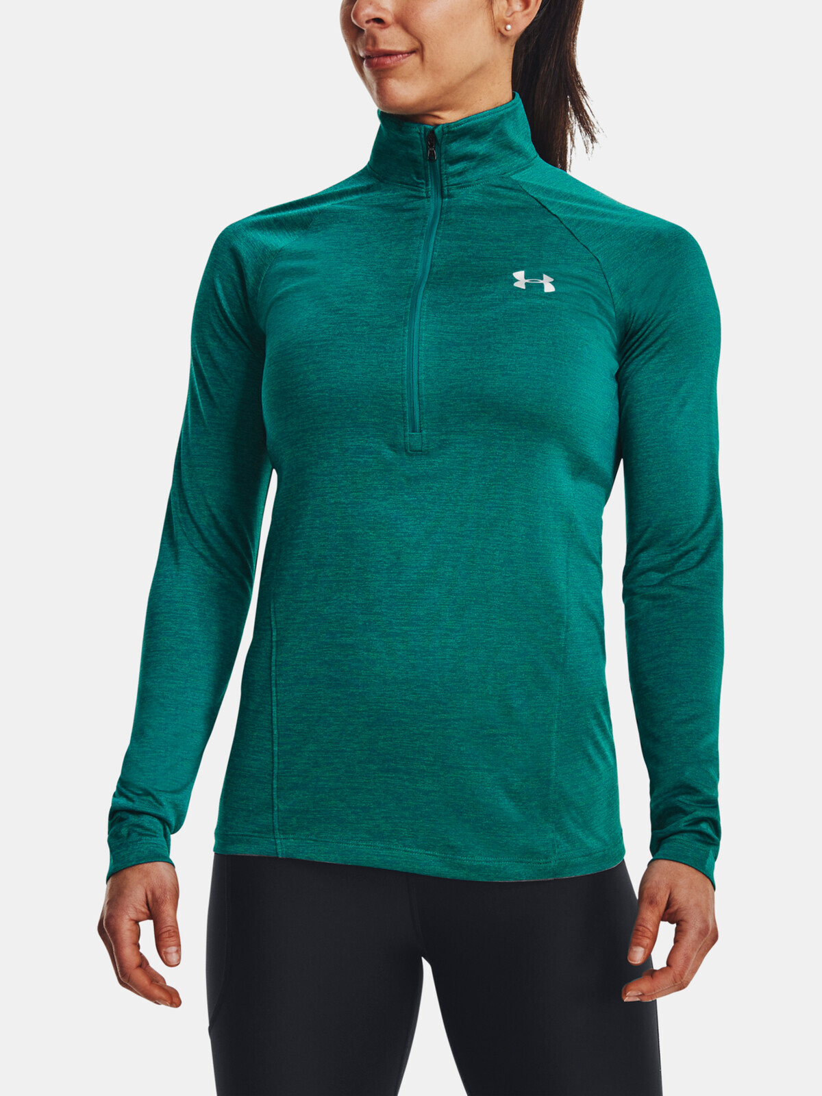 Under Armour T-Shirt Tech 1/2 Zip - Twist-GRN - Women