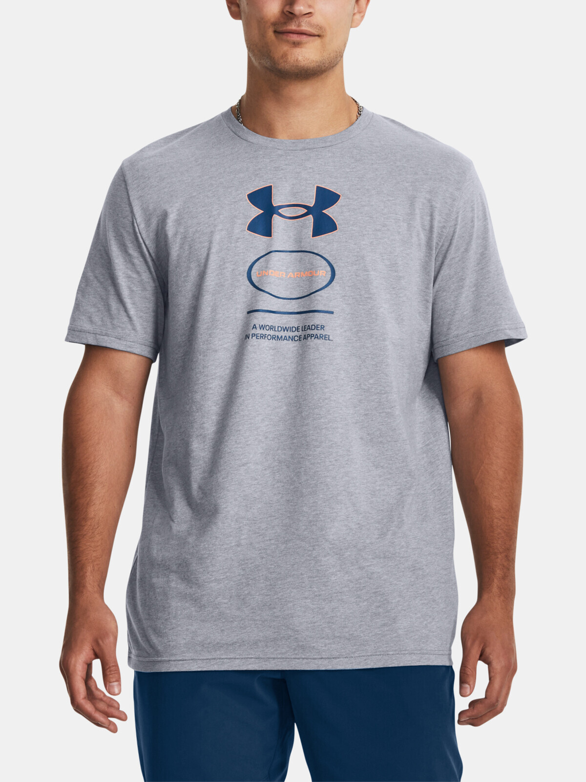 Svetlosivé pánske športové tričko Under Armour Branded