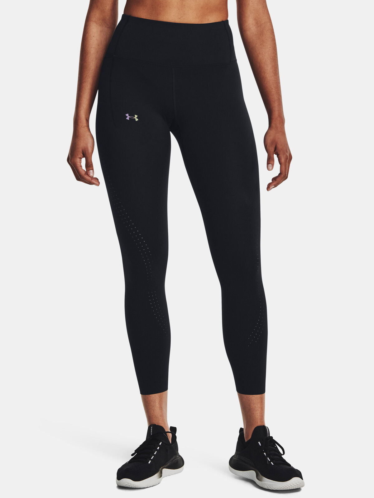 Čierne dámske športové skrátené legíny Under Armour SmartForm