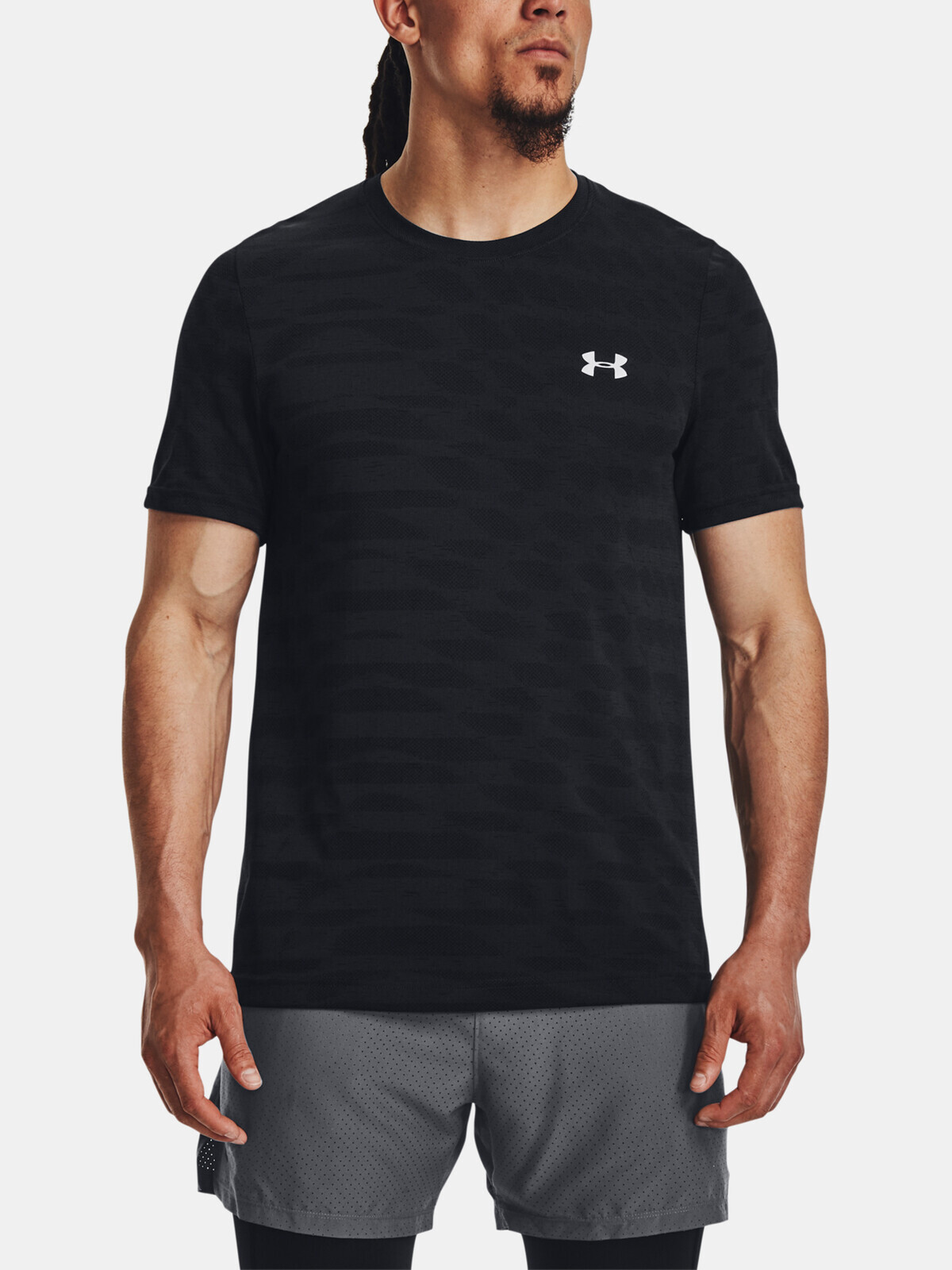 Čierne pánske športové tričko Under Armour UA Seamless Ripple SS