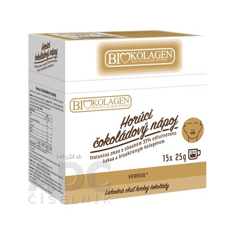 A S P s.r.o. asp BIO.KOLAGEN Horúci čokoládový nápoj nápoj v prášku, vrecúška 15x25 g (375 g)