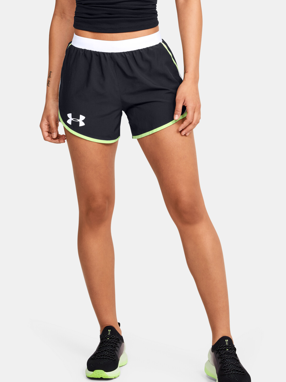 Under Armour Shorts W Fly By 2.0 Wordmark Short-BLK - Ladies