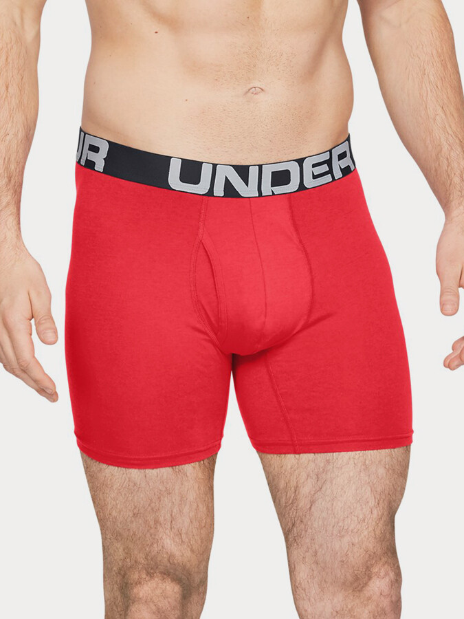 Under Armour Boxer Shorts Charged Cotton 6In 3 Pack - Mens