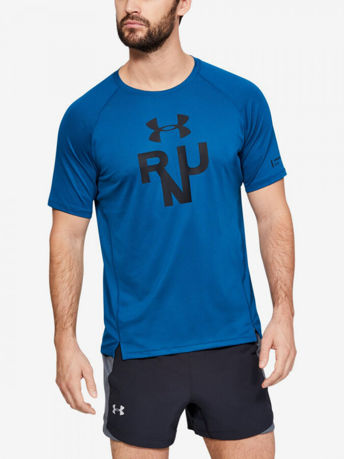 Under Armour T-Shirt Qualifier Glare Shortsleeve-Grn - Mens