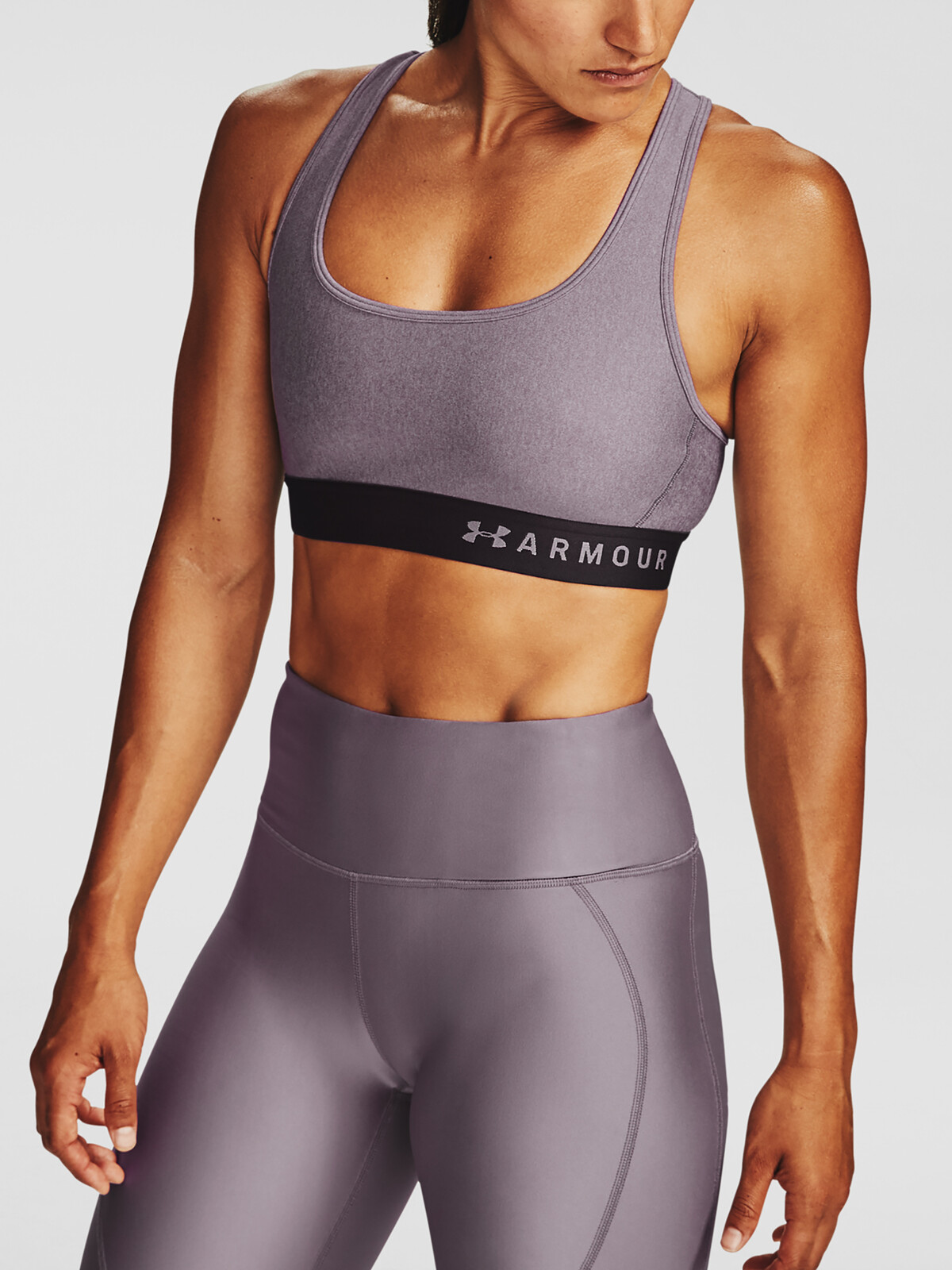 Under Armour Armour Mid Crossback Bra Heather Bra-PPL - Ladies
