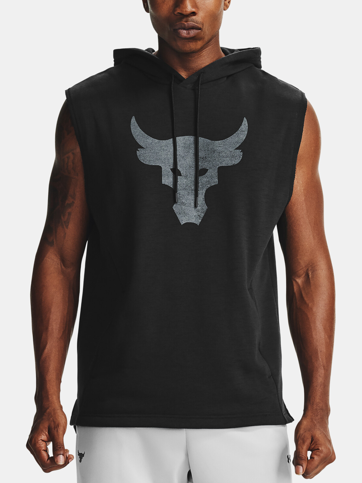 Under Armour Sweatshirt PROJECT ROCK CC SL HOODIE-BLK - Mens