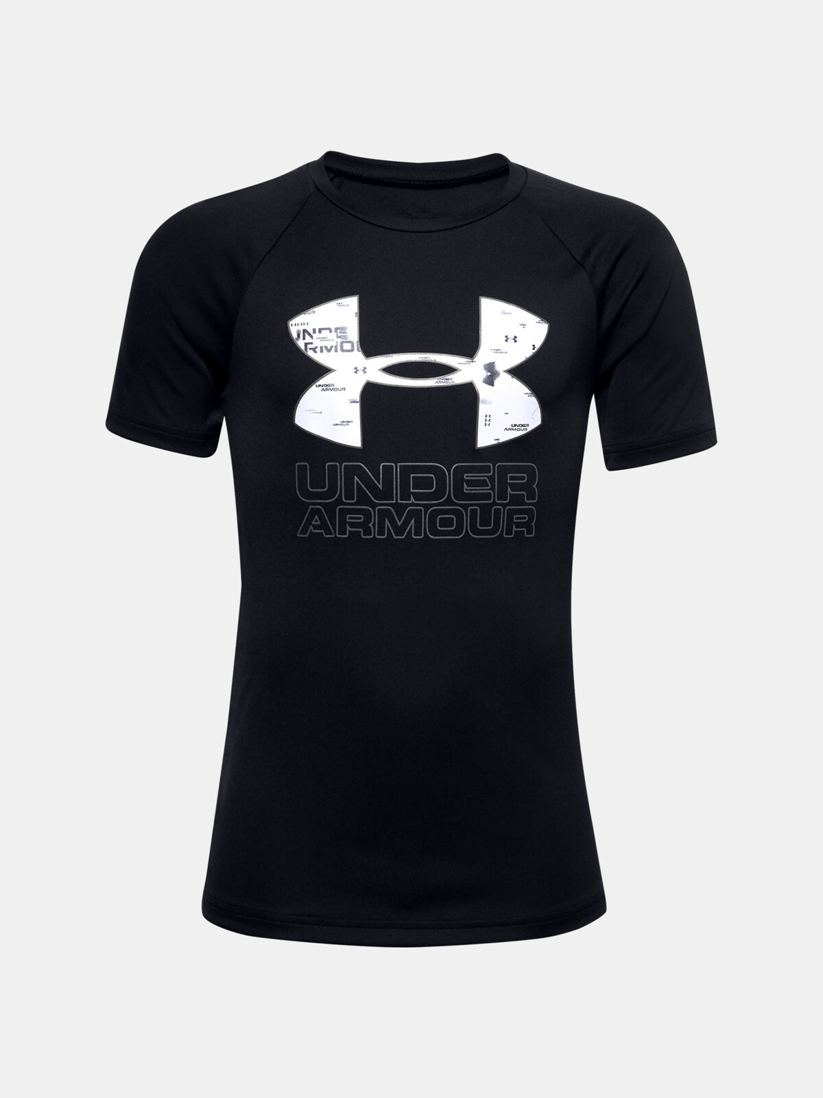 Under Armour T-Shirt UA TECH HYBRID PRT FILL SS-BLK - Boys