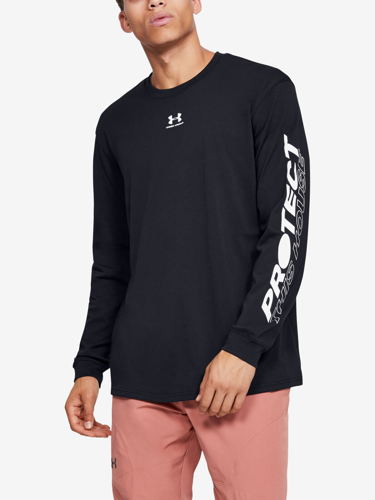 Under Armour T-Shirt PTH SLEEVE LS-BLK - Men's