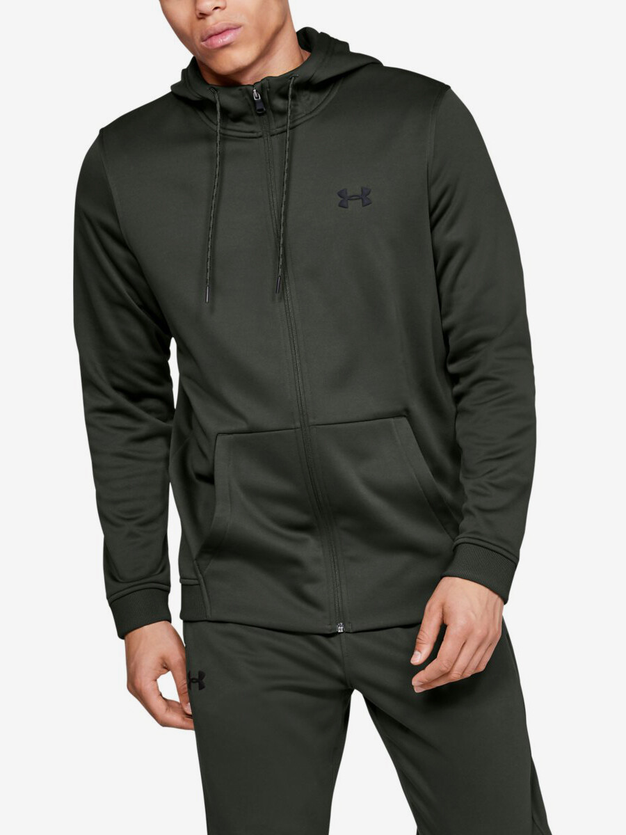 Under Armour Fleece Sweatshirt Fz Hoodie-Grn - Mens