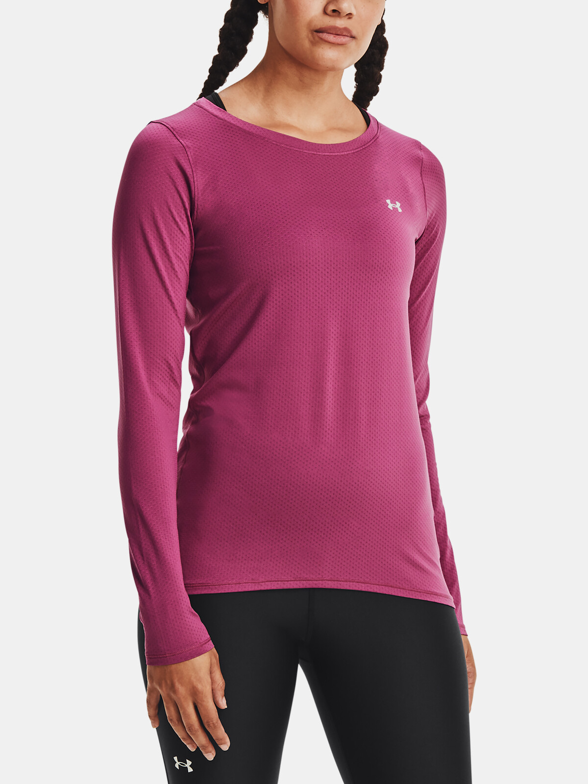 Under Armour T-Shirt HG Armour Long Sleeve-PNK - Ladies