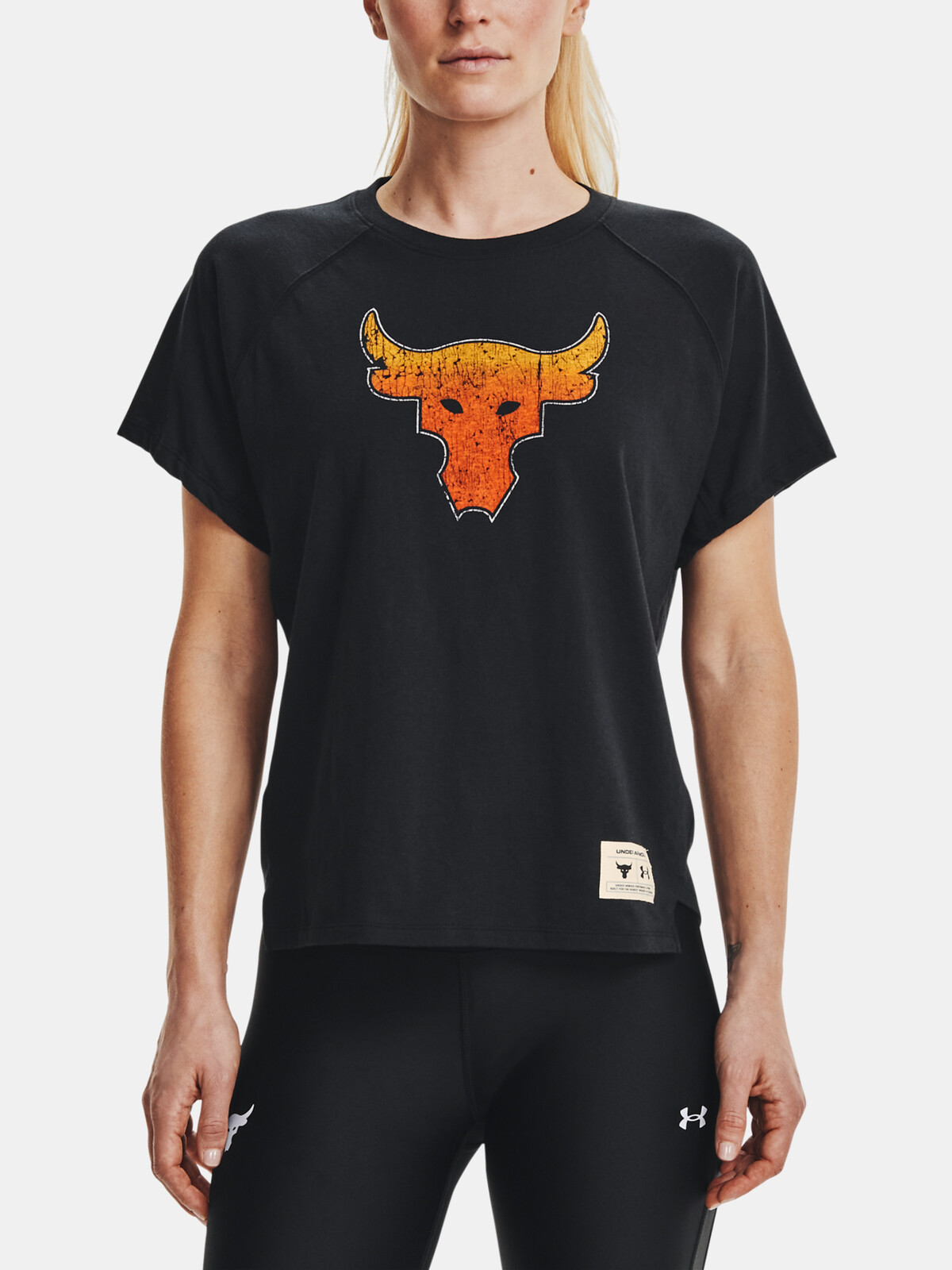 Under Armour T-Shirt Prjct Rock Bull SS-BLK - Ladies