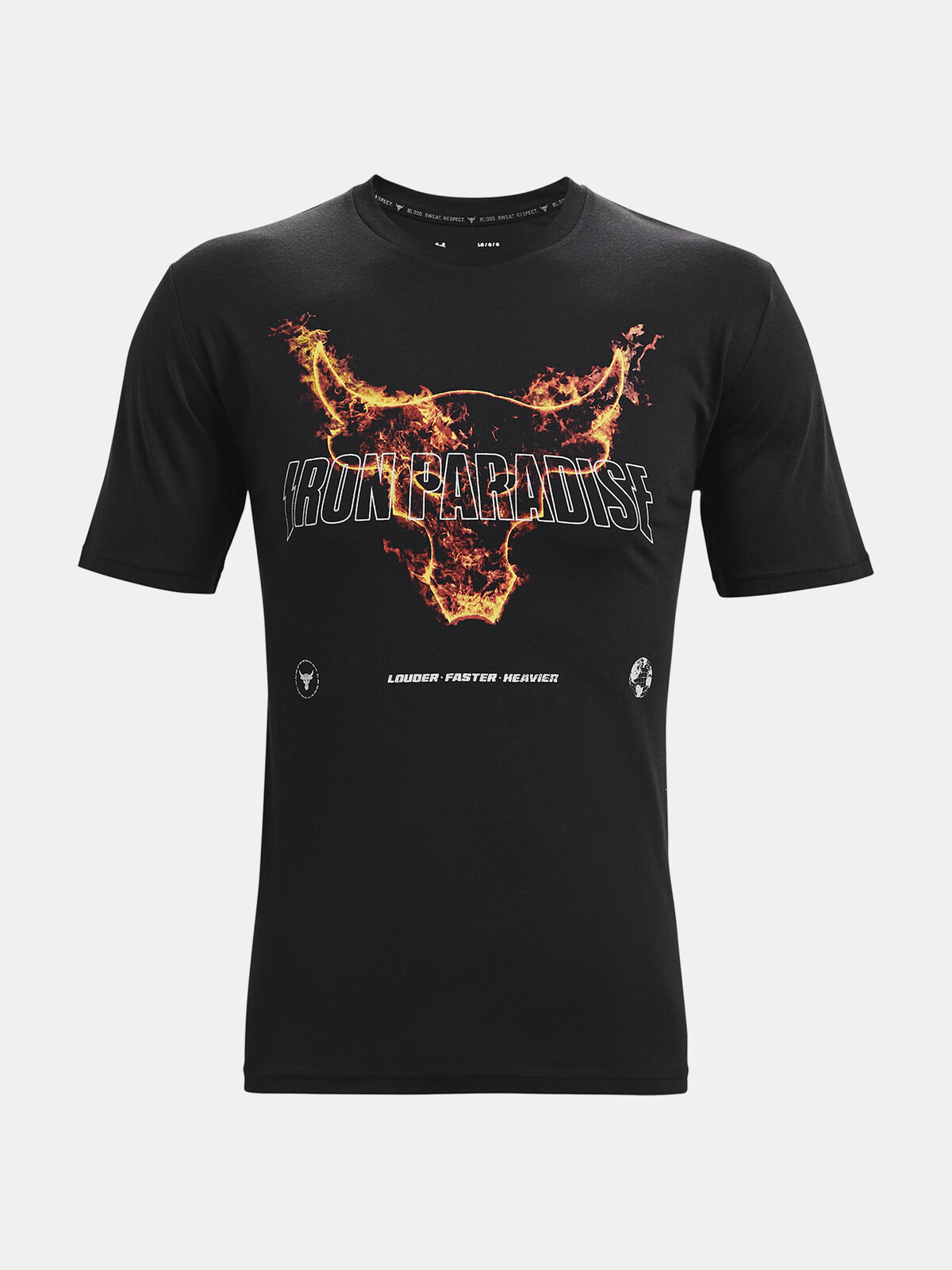 Under Armour Project Rock Fire SS-BLK T-Shirt - Mens