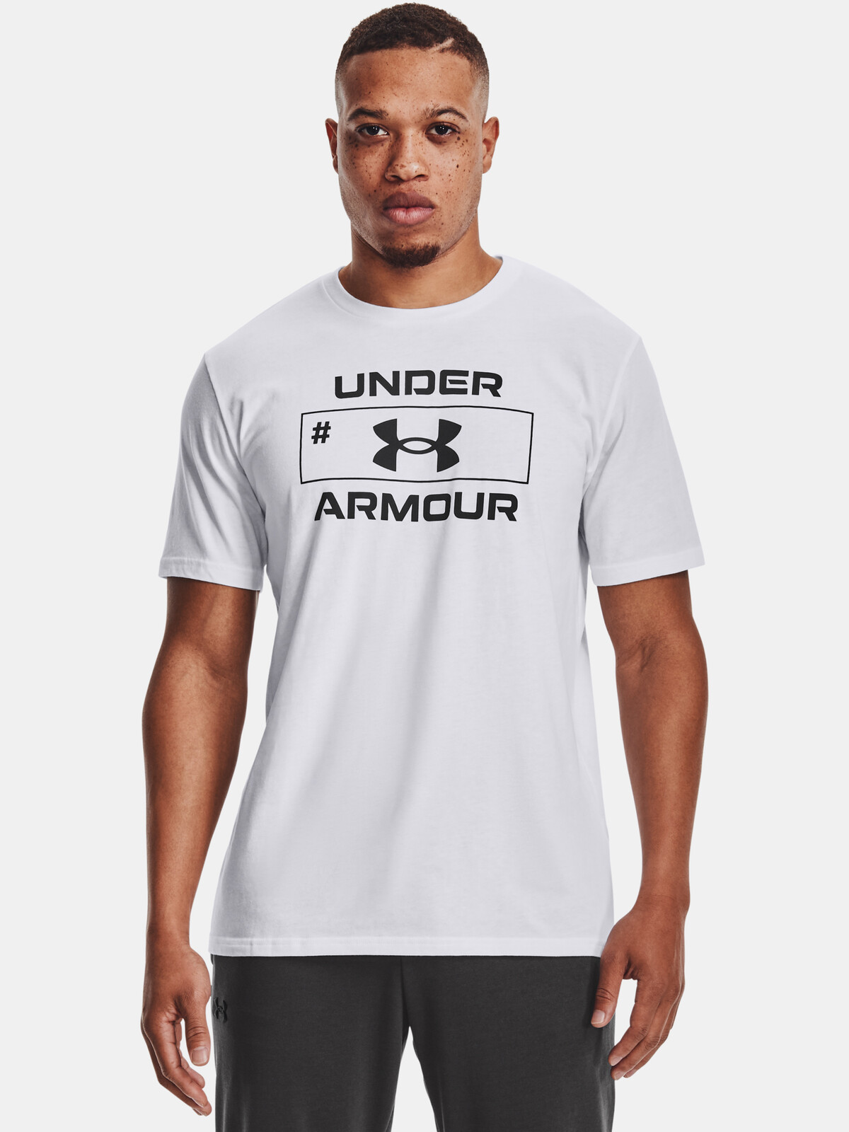 Under Armour T-Shirt NUMBER SCRIPT SS-WHT - Men's