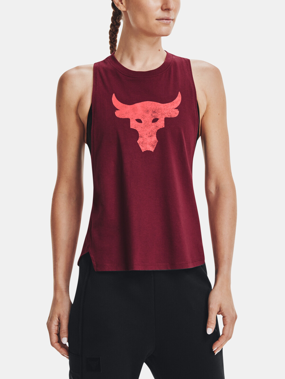 Under Armour Tank Top UA Project Rock Bull Tank-RED - Ladies
