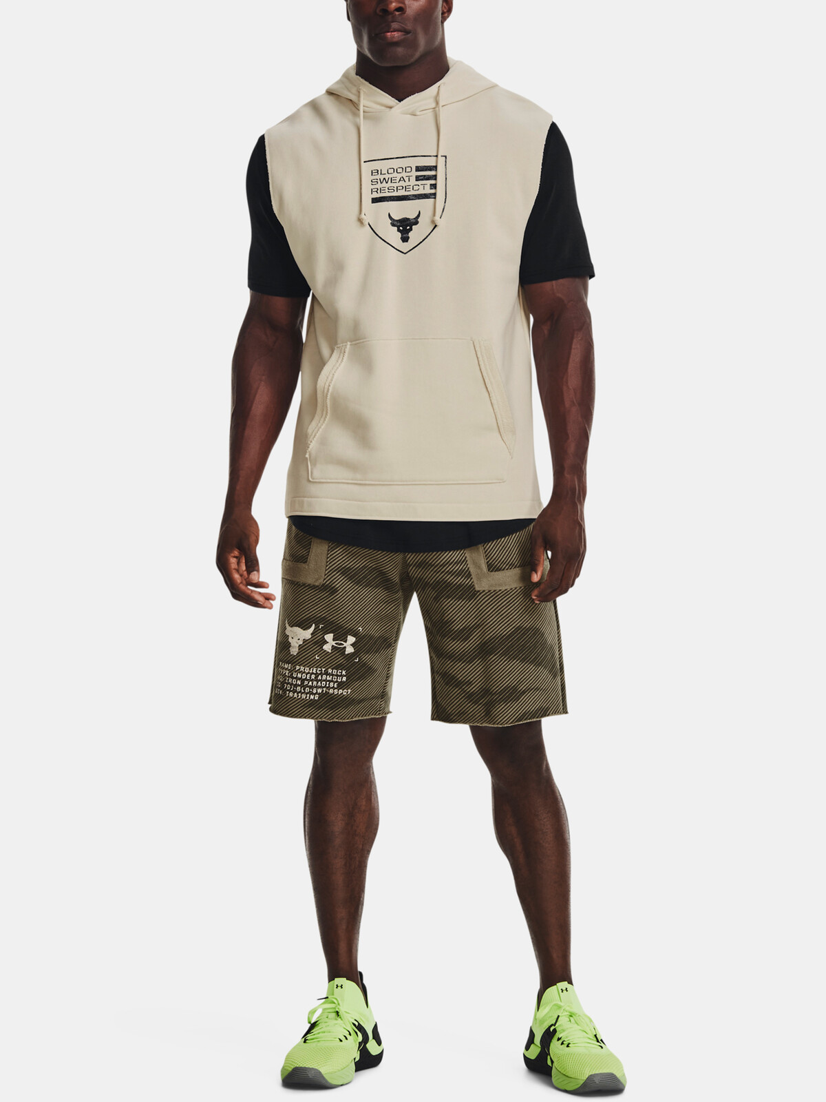 Under Armour Sweatshirt UA Pjt Rck Hvywt Terry SL HD-BRN - Mens