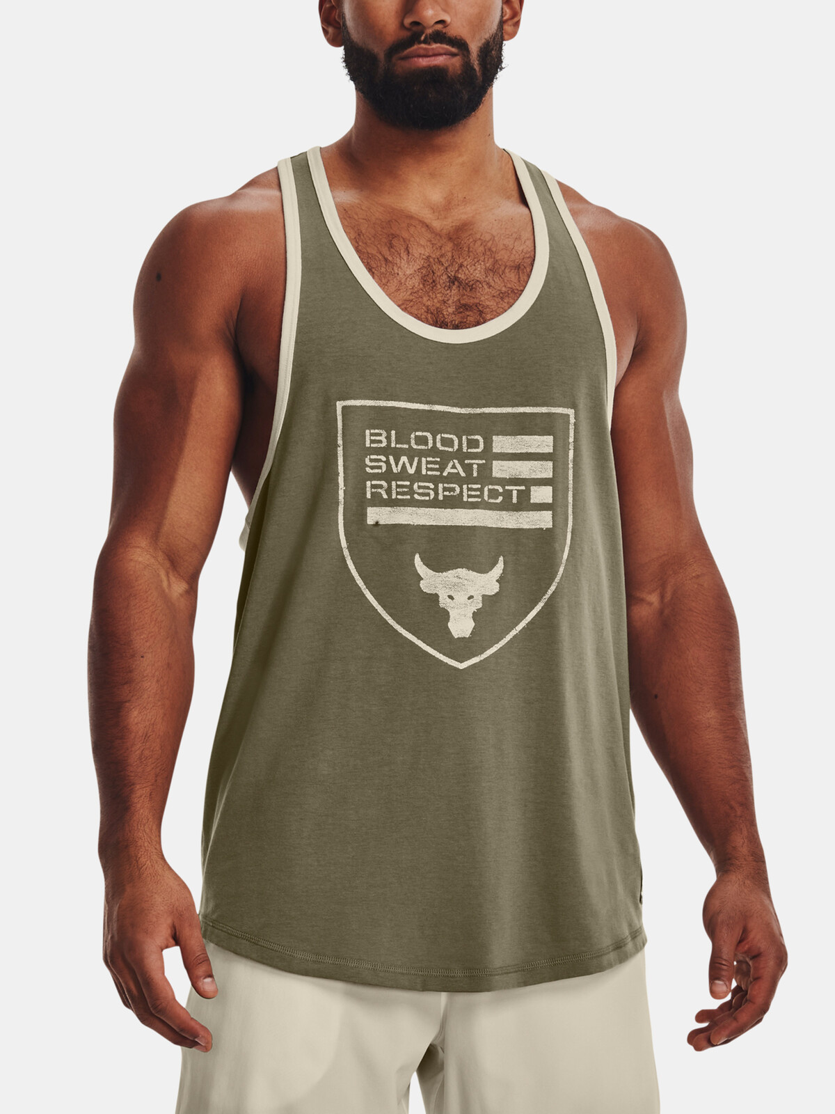 Under Armour Tank Top UA Pjt Rock BSR Flag Tank-GRN - Mens
