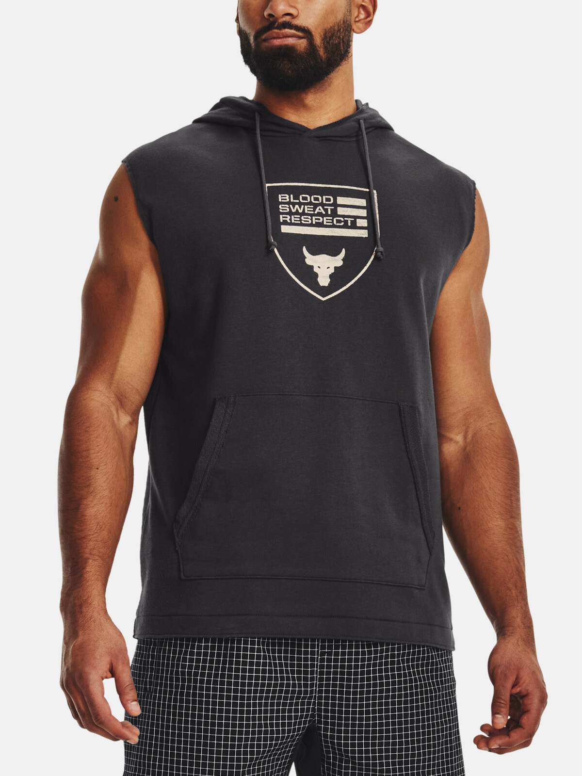 Under Armour Sweatshirt UA Pjt Rck Hvywt Terry SL HD-GRY - Mens
