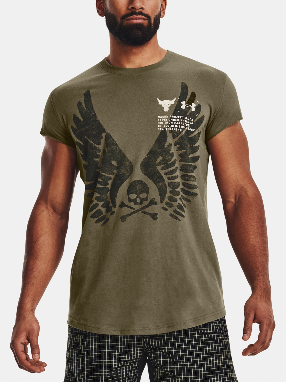 Under Armour UA Project Rock Cutoff Tee-GRN T-Shirt - Mens