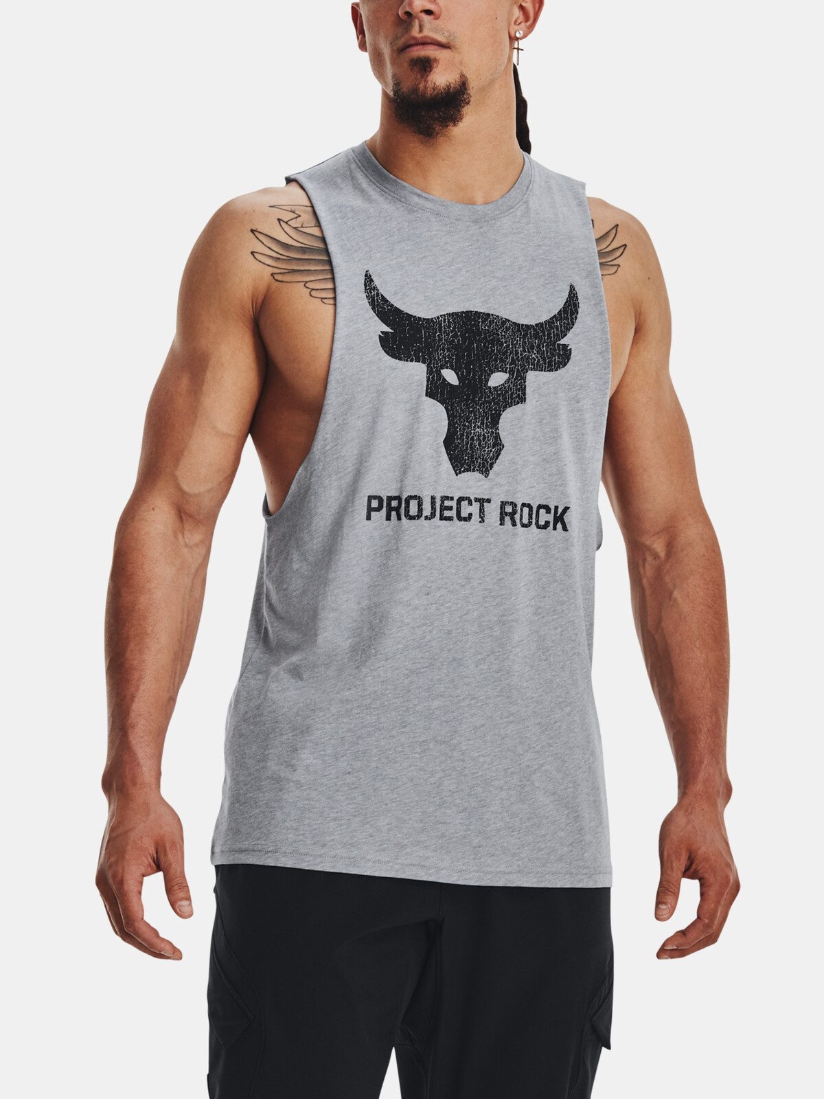 Under Armour Tank Top UA PJT ROCK BRAHMA BULL TANK-GRY - Mens