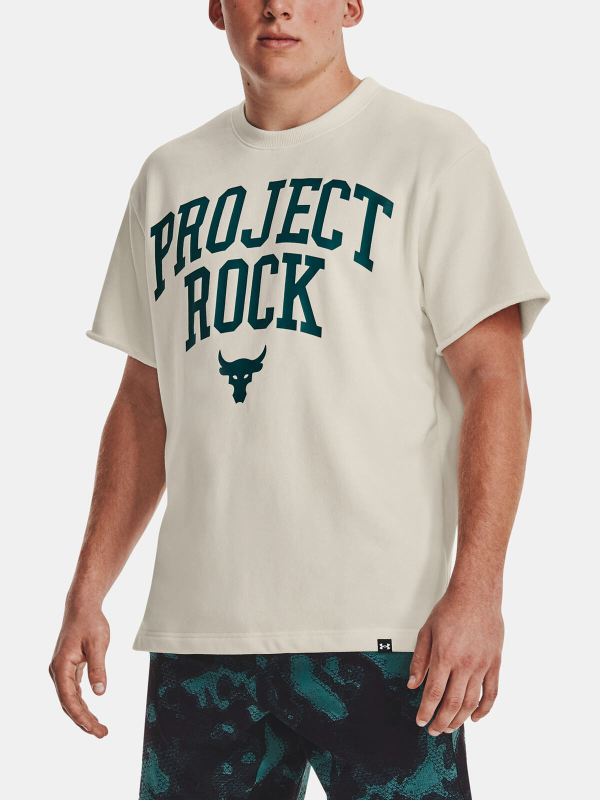 Under Armour T-Shirt Pjt Rock HW Terry T-WHT - Mens