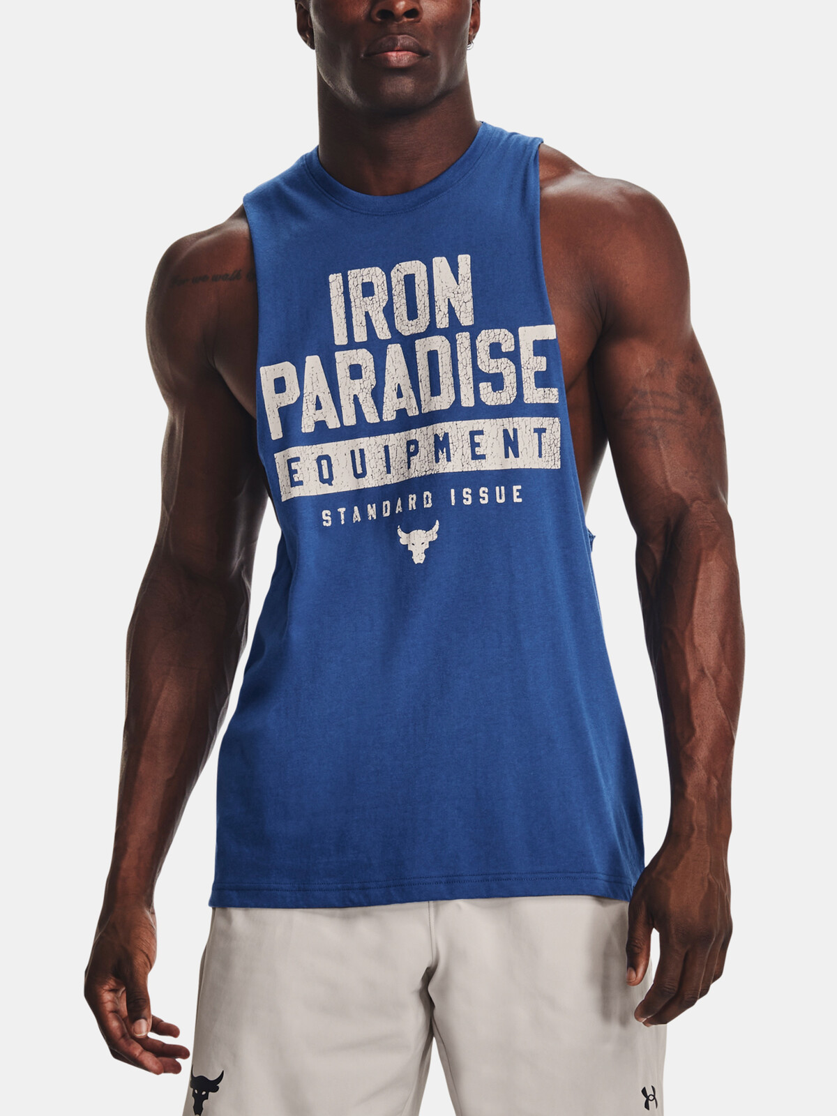 Under Armour Tank Top UA PJT ROCK IRON MUSCLE TANK-BLU - Mens