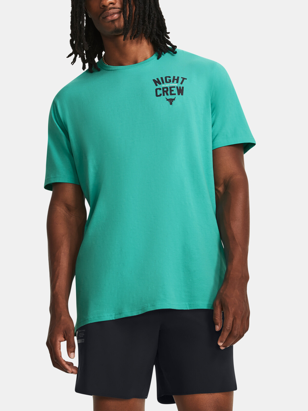 Under Armour T-Shirt UA PJT ROCK NIGHT CREW SS-GRN - Mens