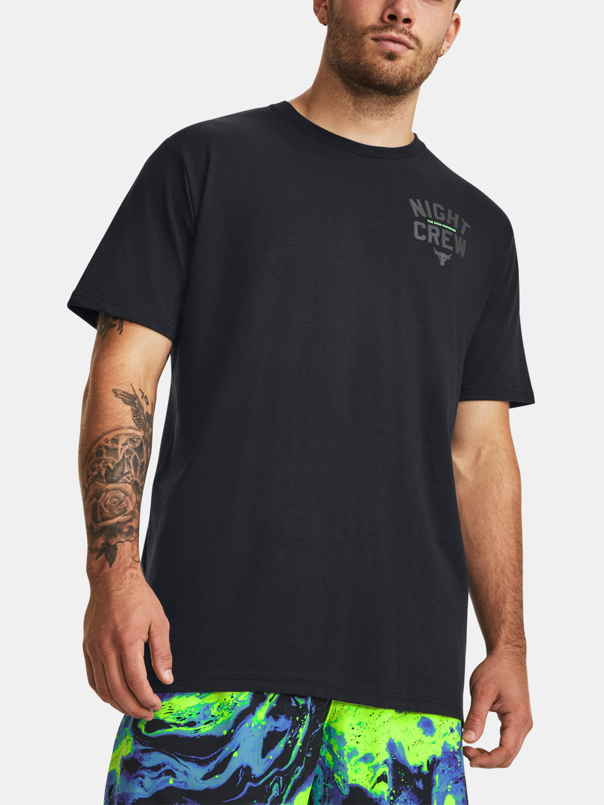 Under Armour T-Shirt UA PJT ROCK NIGHT CREW SS-BLK - Mens