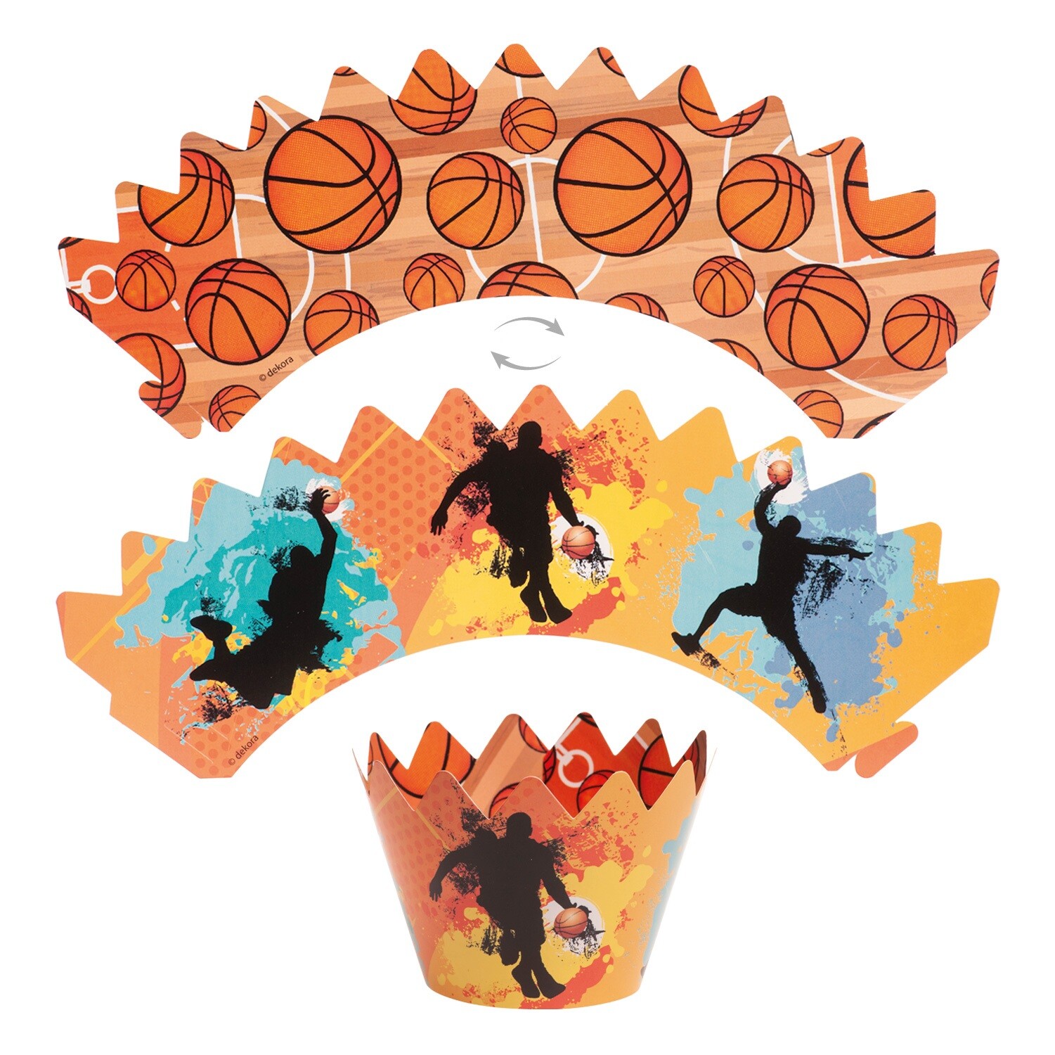 Dekora Košíčky na muffiny so zápichmi - Basketbal 6 ks
