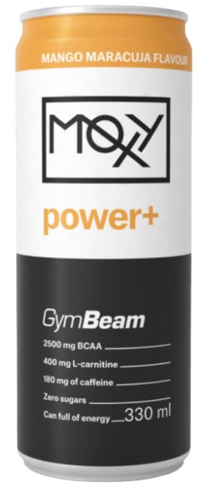 Gymbeam moxy power+ energetický nápoj 330 ml - mango a marakuja