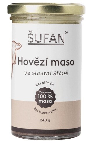 Šufan hovězí maso ve vlastní šťávě 240 g