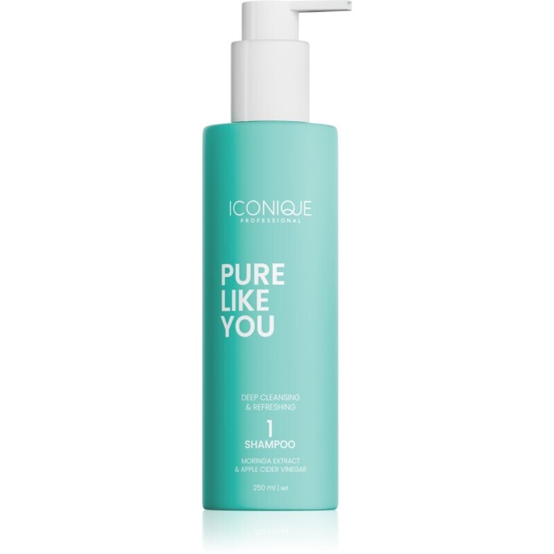 ICONIQUE Professional PURE LIKE YOU Deep Cleansing & Refreshing Shampoo hĺbkovo čistiaci šampón pre mastnú pokožku hlavy 250 ml