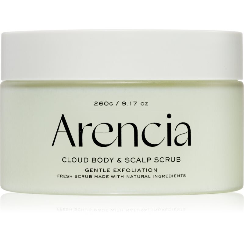 Arencia Fresh Cloud Geranium & Primrose jemný peeling na telo a vlasy 260 g