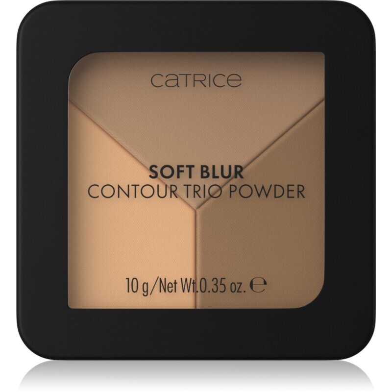 Catrice Soft Blur Contour Trio Powder kontúrovacia paletka na tvár s matným efektom odtieň C020 Neutral Harmony 10 g