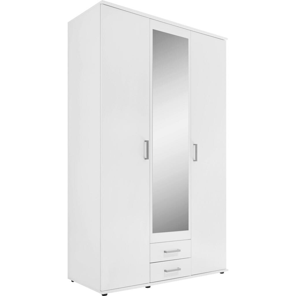 Carryhome BIELA SKRIŇA SO ZRKADLOM, biela, 120/196/53,5 cm