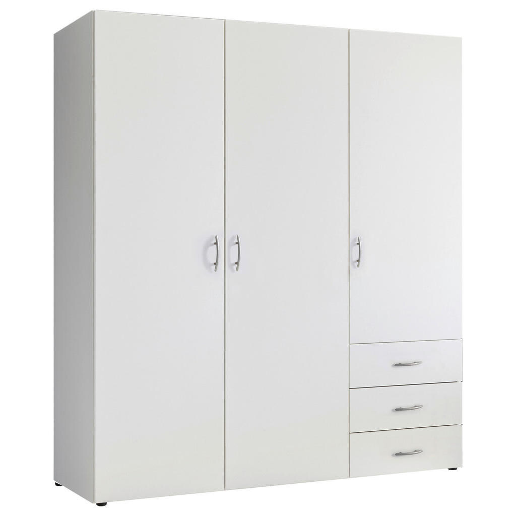 P & B SKRIŇA S OTOČNÝMI DVERAMI, biela, 150/176/51,3 cm