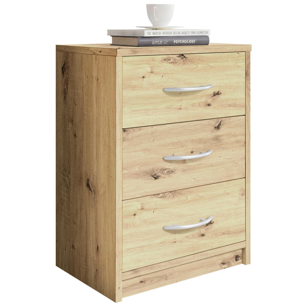Carryhome NOČNÝ STOLÍK, farba duba, 38,5/54/28,2 cm