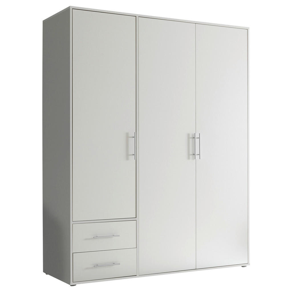 P & B SKRIŇA S OTOČNÝMI DVERAMI, biela, 155/195/60 cm
