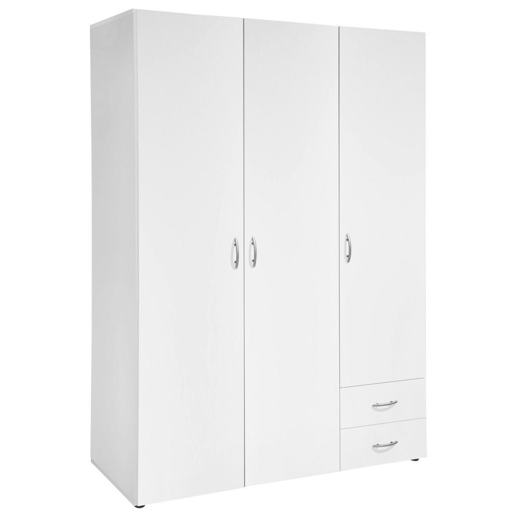 Carryhome SKRIŇA S OTOČNÝMI DVERAMI, biela, 121/177/52 cm